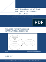 Regulatory Environment For International Business Lecture 1