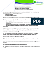 Class 10 Worksheet Periodic Classification of Elements