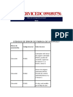 HEMSERVICEDC 0991893756: Códigos de Error de Fábrica de Chevrolet