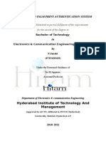 Wavelet Based Palm Print Authentication System: Hyderabad Institute of Technology and Management