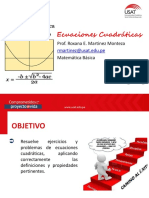 Sesión - Ecuaciones Cuadráticas - Ejercicios y Problemas