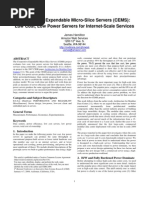 Cooperative Expendable Micro-Slice Servers (CEMS) : Low Cost, Low Power Servers For Internet-Scale Services