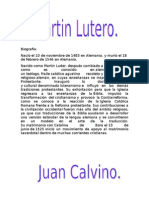 Biografias de Martin Lutero y Juan Calvino