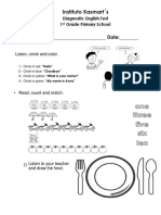 1st Grade Diagnostic Test