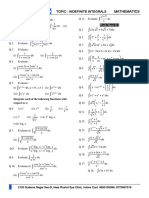 (WS) 12th Mathematics (Indefinite Integrals)