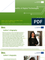 M101c - Costs&Benefits of Digital Technologies: Author: Prof. Dr. Meltem Ucal, KHAS, Turkey Ceren Takımlı, KHAS, Turkey