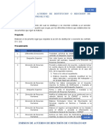 Destitucion o Rescisión de Contrato