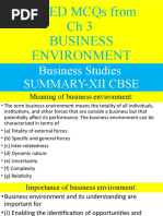 Mixed Mcqs From CH 3 Business Environment