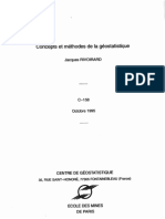 Consepts Et Méthodes de La Géostatistiques