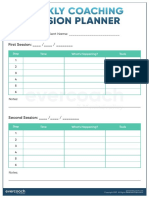 Weekly Coaching Template by Evercoach