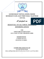 A Project On: Removal of Alcohol Through Esterification