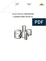 Analytical Chemistry Laboratory Manual.