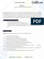 1 Module 4 - Personal Values and Its Development