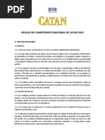 Reglamento Nacional de Catan