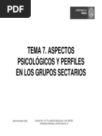 Tema 7 Aspectos Psicologicos y Perfiles de Sectarios (Tecnicas, Etc)