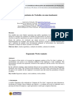 Análise Ergonômica Do Trabalho em Uma Lanchonete