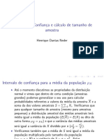 Intervalo de Confianca e Tamanho de Amostra