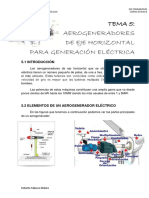 Tema 5 Aerogeneradores de Eje Horizontal para Generacion Electrica