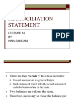 Bank Reconciliation Statement