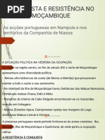 Aconquista e Resistência No Norte de Moçambique