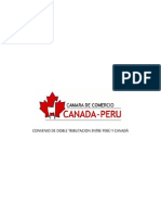 Convenio para Evitar Doble Tributacion Peru-Canada