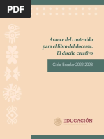 El Diseño Creativo. Avance Del Contenido Del Libro Del Docente. Primer Grado