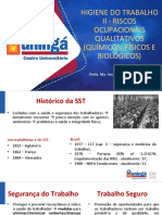 Higiene Do Trabalho II - Riscos Ocupacionais Quantitativos e Qualitativos (Químicos, Físicos e Biológicos)