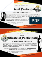 Certificate of Participation