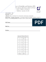 Introduction To Probability and Statistics (IPS) : Endterm