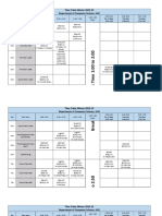 1st Semester Time Table