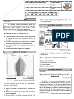 Avaliação Bimestral de Geografia 9º Ano 2º Bim.