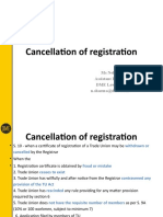 Cancellation of Registration