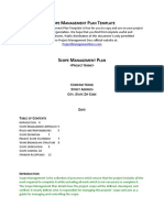 Scope Management Plan Template