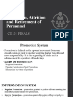 CU13 Promotion, Attrition and Retirement of Personnel