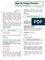 16º Domingo Do Tempo Comum - Ano C - Sábado, Matriz