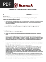 Compromiso de La o El Alumno A Favor de La Convivencia Armonica 2022-2023