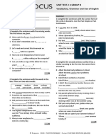 Focus2 2E Unit Test Vocabulary Grammar UoE Unit2 GroupB