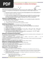 EXERCICES RESOLUS Concentration Solutions Électrolytiques