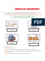 Clases de Medios de Transporte para Segundo Grado de Primaria