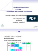 Cours de Base de Donn Ees Cours n.1: L2 Informatique - Portail Siences Et Technologies