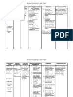 Actual Nursing Care Plan GT Disorder