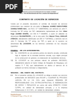 Contrato de Locación de Servicios