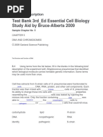 CH 5 Test Bank For Essential Cell Biology 3rd Edition Alberts