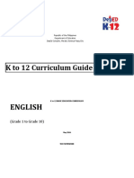 K To 12 Curriculum Guide: Republic of The Philippines Department of Education Deped Complex, Meralco Avenue Pasig City