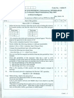 Artificial Intelligence, VI Sem, May 2019, CSE