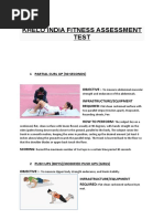 Khelo India Fitness Assessment Test