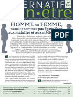 AlternatifBienEtre 160 Janvier 2020 Homme Ou Femme Nous Ne Sommes Pas Egaux Face Aux Maladies Et Aux Medicaments SD