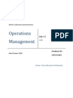 Assignment - Operations Management