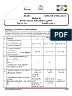 Bac Blanc TD Maths