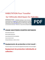 Habilitation Pour Travailler Véhicules Électriques Hybrides